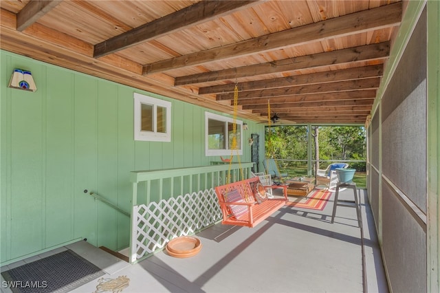 exterior space featuring an outdoor living space