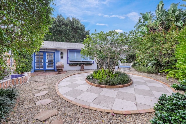 view of front of property with french doors