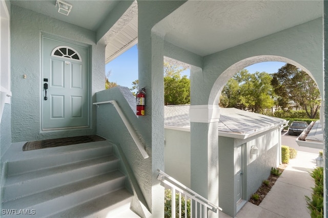 view of stairway