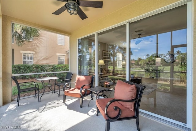 20111 Seagrove St Unit 604, Estero, FL 33928 - sunroom / solarium with a ceiling fan
