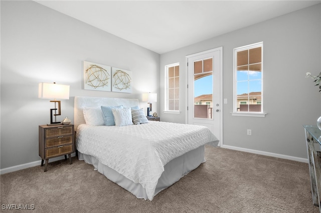 view of carpeted bedroom