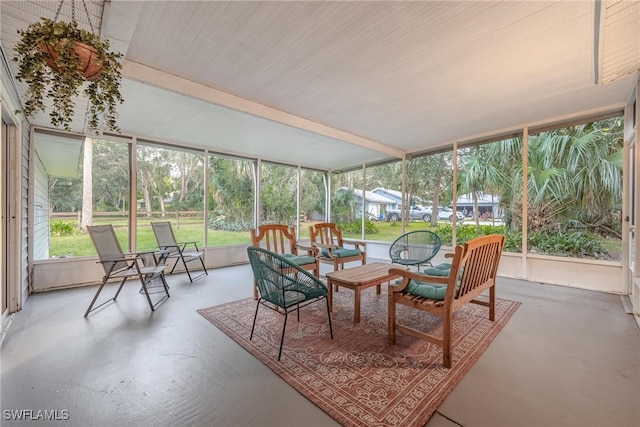 view of sunroom