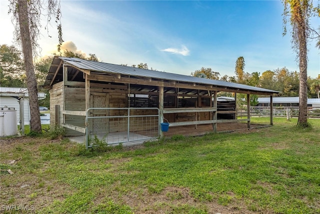 view of horse barn