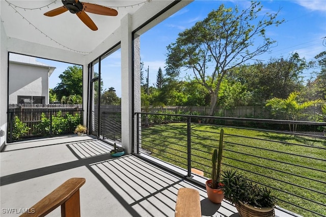 view of sunroom