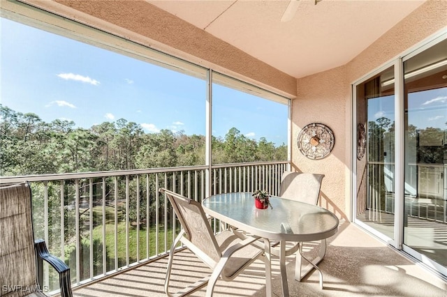 view of sunroom / solarium