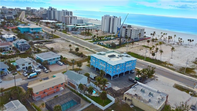 bird's eye view with a water view and a city view