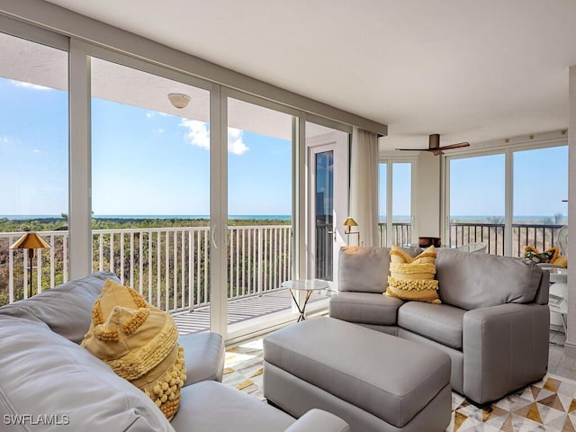 view of sunroom