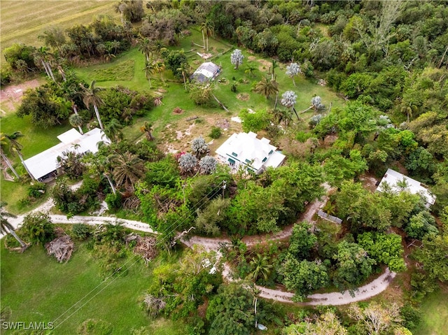 bird's eye view featuring a rural view