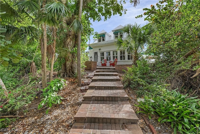 exterior space with french doors