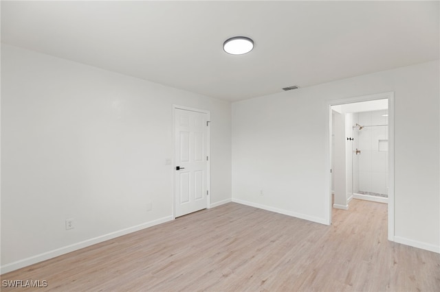 empty room featuring light wood-type flooring