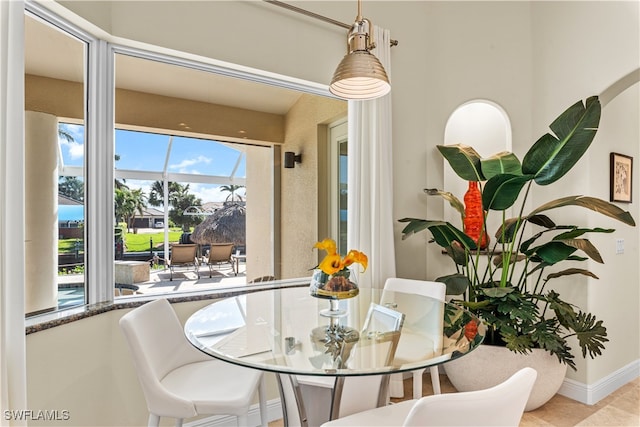 view of dining room