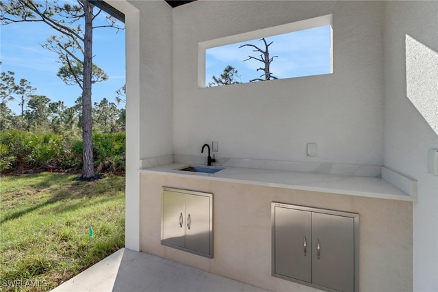 view of patio / terrace with sink