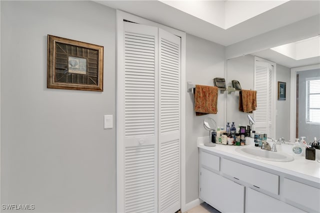 bathroom featuring vanity