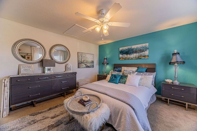 19914 Lake Vista Cir N Unit 2, Lehigh Acres, FL 33936 - carpeted bedroom featuring ceiling fan