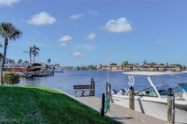 5103 Sunnybrook Ct Unit 3, Cape Coral, FL 33904 - dock featuring a water view