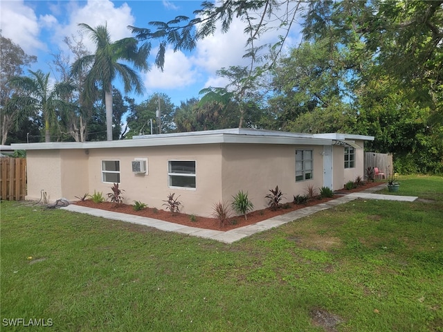 exterior space featuring a lawn