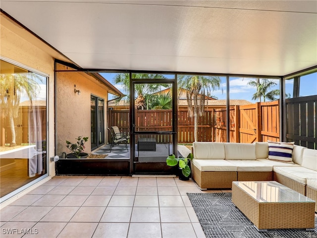 sunroom featuring a wealth of natural light