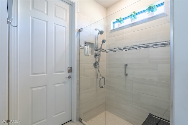 bathroom with walk in shower