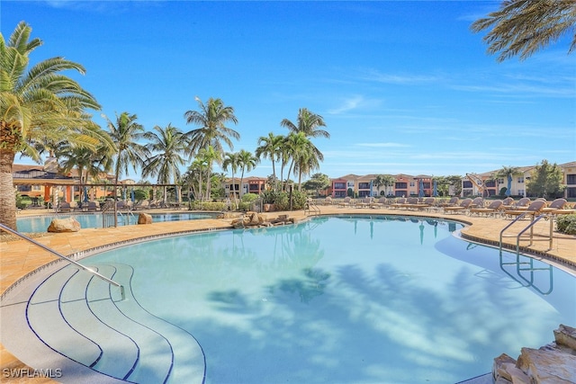 view of pool with a patio area