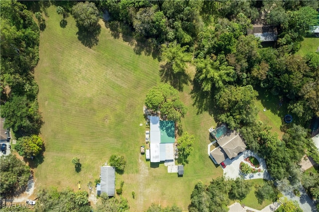 aerial view with a rural view