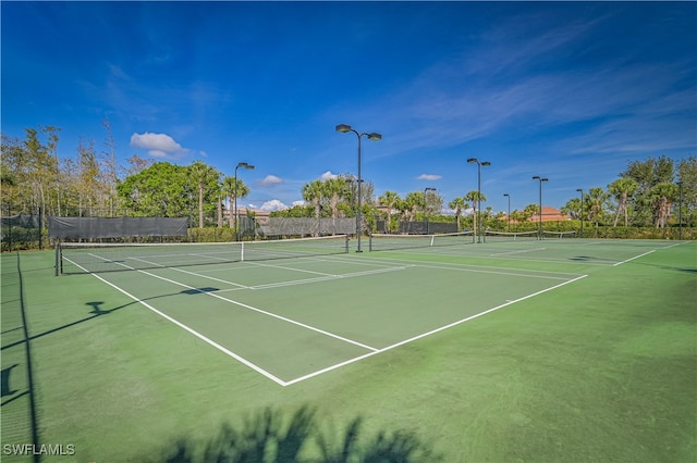 view of tennis court