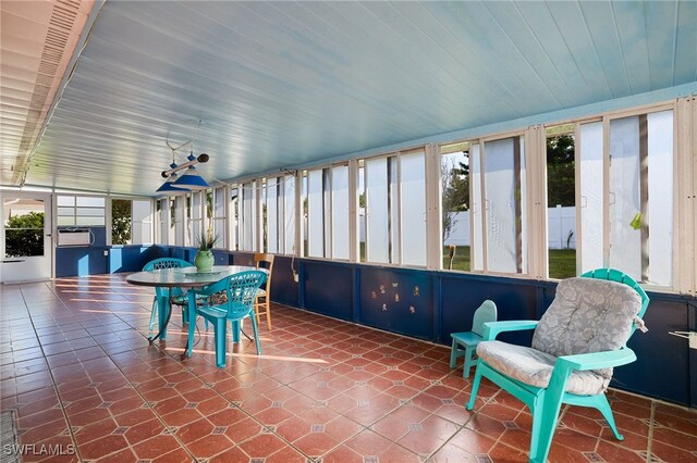 sunroom with plenty of natural light