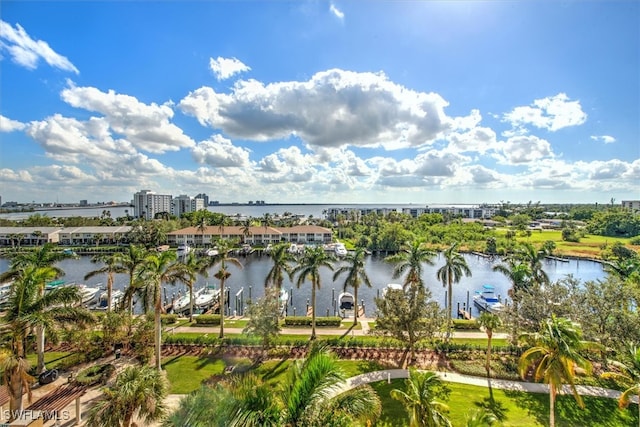 view of water feature