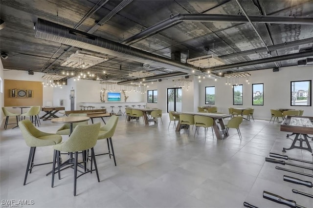 dining space featuring plenty of natural light