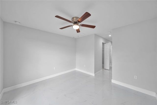 empty room with ceiling fan