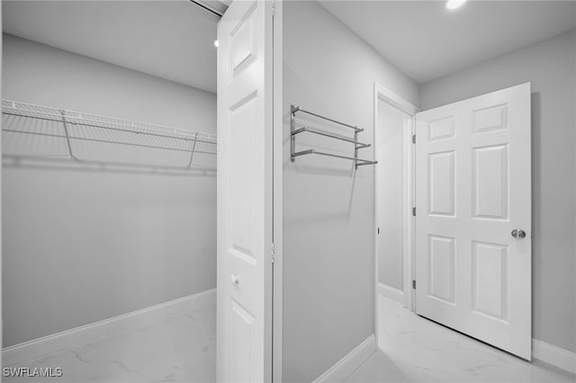 view of walk in closet