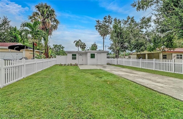 exterior space with a front lawn