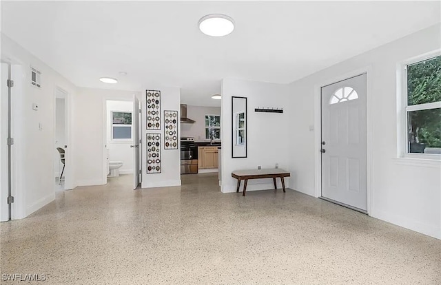 foyer featuring sink