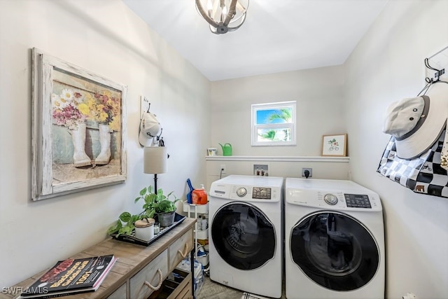 laundry area featuring washer and clothes dryer