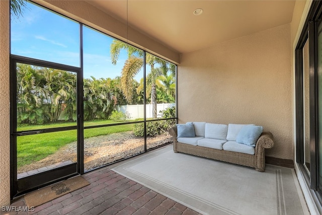 view of sunroom