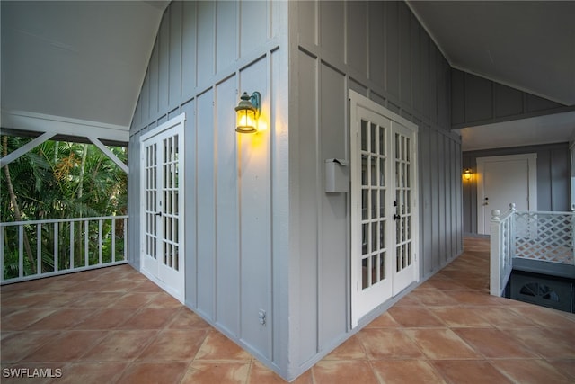 exterior space with french doors