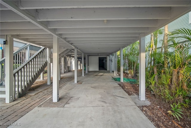 view of patio / terrace featuring a carport