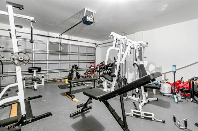 view of workout area