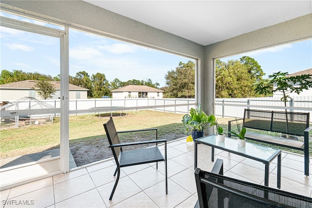 view of sunroom / solarium