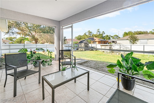 view of sunroom / solarium