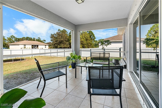 view of sunroom / solarium