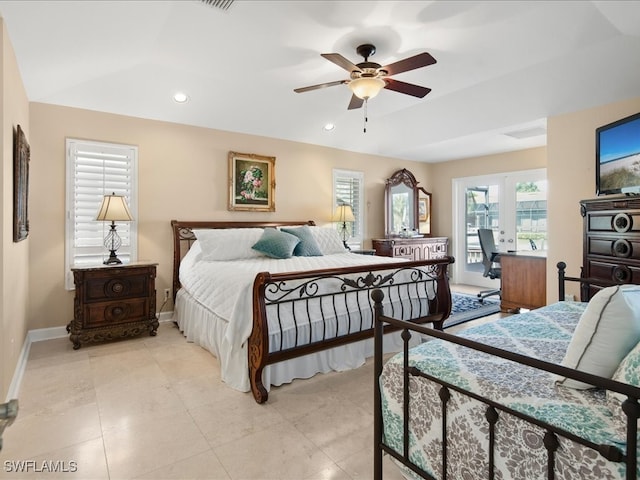 bedroom with ceiling fan