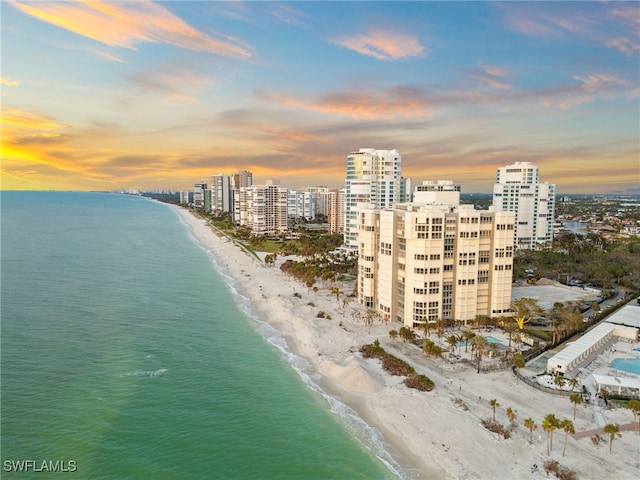 4051 Gulf Shore Blvd N Unit 902, Naples, FL 34103 - aerial view at dusk of view of water and beach