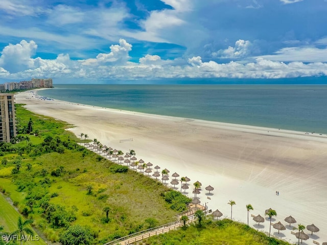 water view featuring a beach view