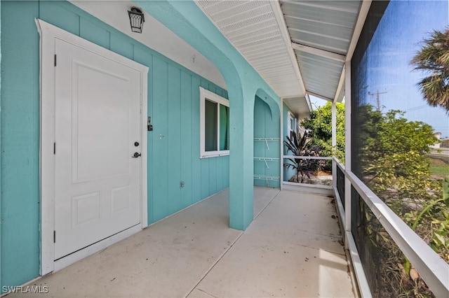 view of doorway to property