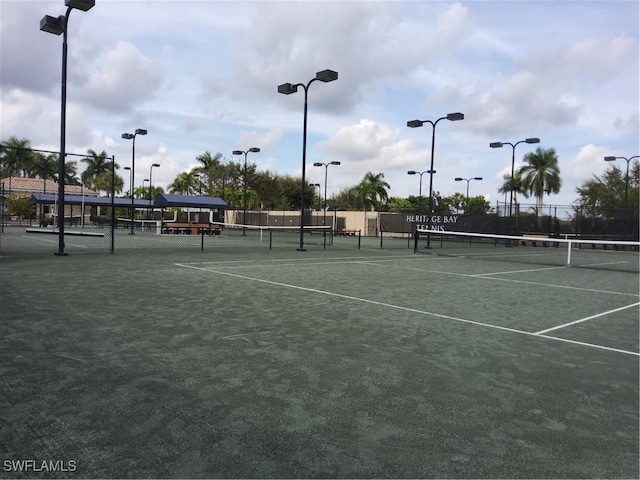 view of tennis court