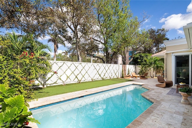 view of pool with a patio