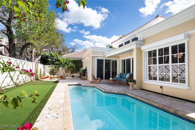 view of pool with a patio