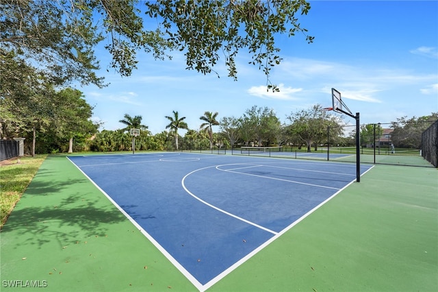 view of sport court with tennis court