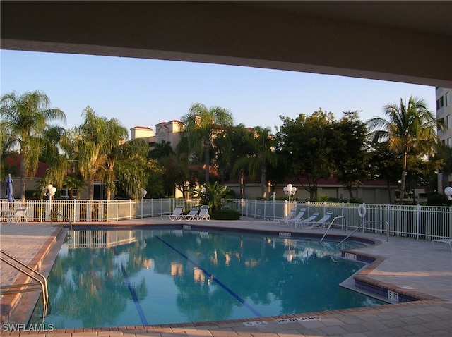 view of pool with a patio area