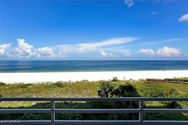 water view with a view of the beach